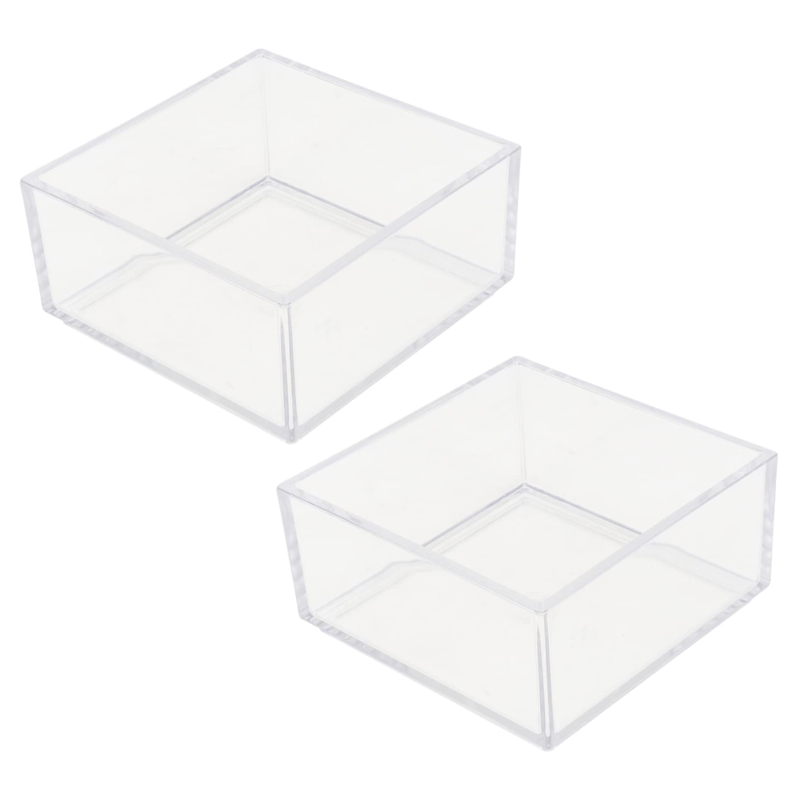 KESYOO 2Pcs Acrylic Pet Feeding Bowl Transparent Water and Food Dish for Reptiles Hamsters Pets Durable Smooth Design for Easy Care and Feeding