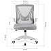 Blisswood Office Desk Chair 90° Flip-up Armrest Swivel Computer Mesh Chair With Lumbar Support, Adjustable Height, Back Support 360° Rotation For Home Office (White & Grey)