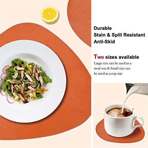 Set de table imperméable en PU double face pour éliminer les corvées de nappe