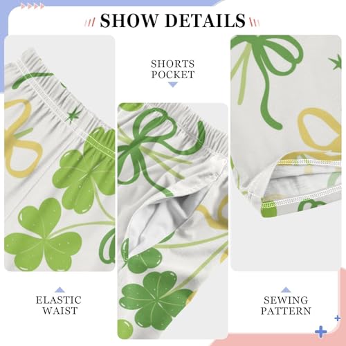 Four Leaf Clover Boys Pants Boys Athletic Pants Long Pant for Boywith Pockets Wide-Leg Size 6-14Y4