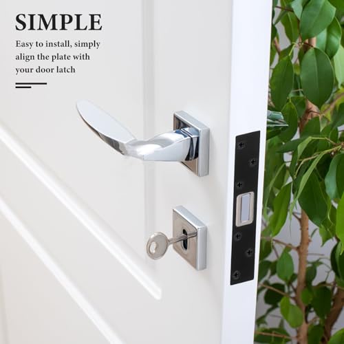 Placa de refuerzo de puerta de acero inoxidable con tornillos Angoily 7