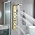 BATHLAVISH LED Gold Shower Tower 304 Stainless Steel 4 In 1 Shower Panels System with Rainfall Shower Waterfall Bath Tub Fauc Rain Massage Body Jets for Home Hotel Resort Bathroom Lavatory Wash Black
