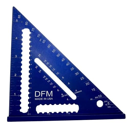 DFM 6 Inch Trade Edition Carpenter Square Made in USA (Blue)