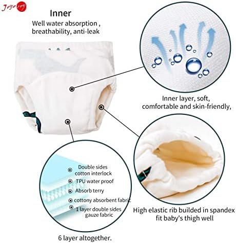 Joyo Roy Potty Training Underwear Boys 100% Cotton Underwear for Toddlers Boys Absorbent Toddler Underpants Boy 2T-3T Potty Training Pants 6 Pack Toddler Waterproof Pee Pants for Toddlers - 2