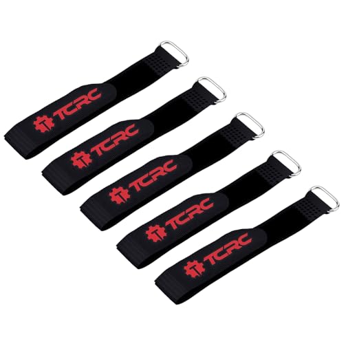 TCRC 5PCS 16x150mm Nylon RC Battery Straps Reusable Cable Straps Adjustable Cinch Straps for RC...