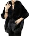 Helan Women's Soft Long Faux Fox Fur Shawl
