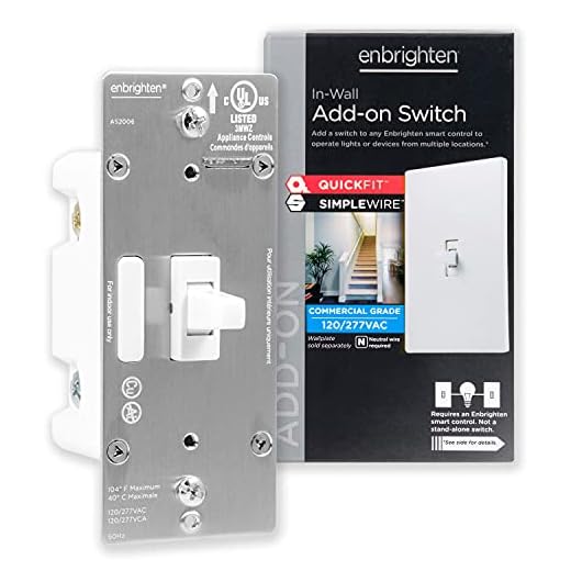 Enbrighten White Add-On Switch, QuickFit & SimpleWire, Smart Light Control, Z-Wave/Zigbee Smart Light Switch, Works with Alexa, Google Assistant, Not A Stand Alone Switch, Smart Home Devices, 46200