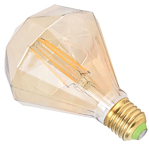 Image of ZAWELIYO LED Filament Bulb Vintage Decorative 4W E27 Dimmable Lamp for Chandelier Wall Lamp Warm Light, Glass Material, for Dining Room Living Room Bedroom Bathroom (Gold)