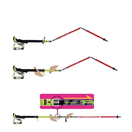 Przenośny kij trekkingowy z włókna węglowego Quick Lock Compact Folding Tourism Trail Running Walking Stick