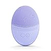 EZBASICS Facial Cleansing Brush Made with Ultra Hygienic Soft Silicone, Waterproof Sonic Vibrating Face Brush for Deep Cleansing, Gentle Massaging, Inductive Charging (Violet)1 Pack+5 Speed Settings
