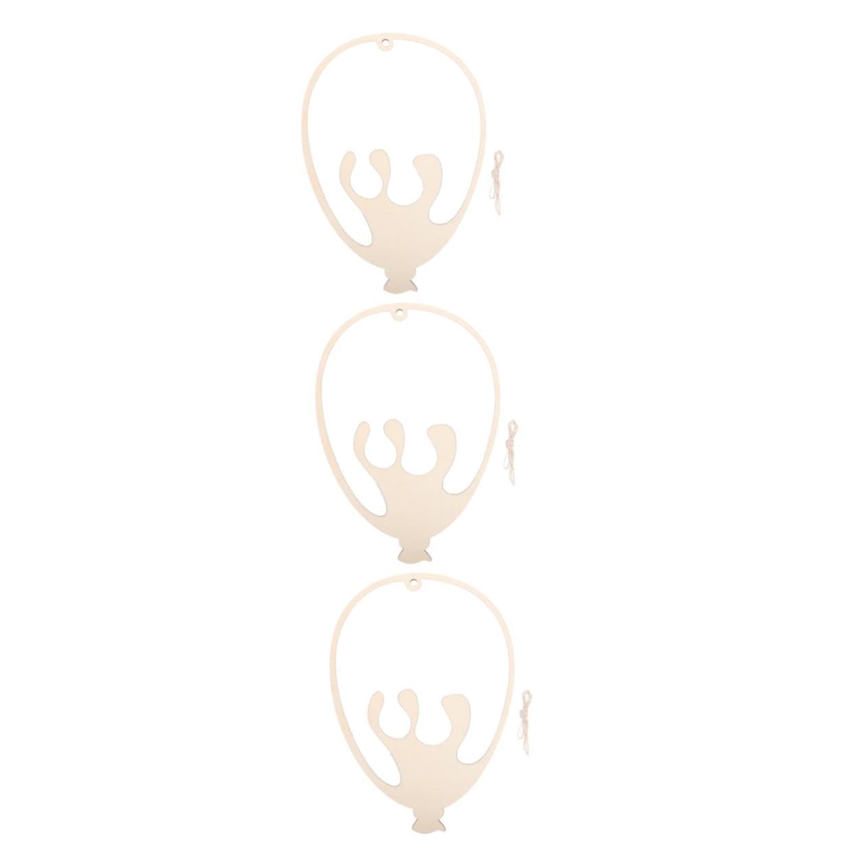 Vaguelly 3 Piezas Espejo con Patrón De Globos Espejo Decorativo Espejo para Cuarto De Niña Pegatinas De Pared De Espejo Calcomanías De Pared De Nubes Pequeños Espejos De Pared Madera Beige
