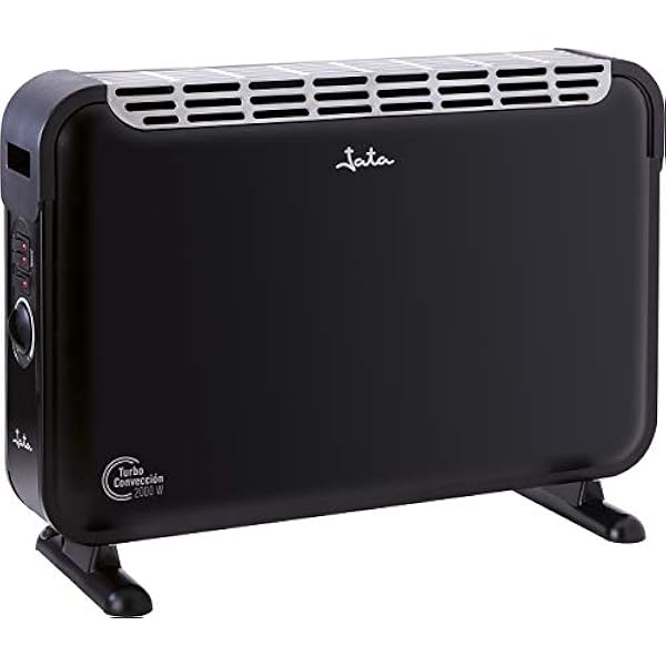 JATA C214T Convettore con interruttore per funzione turbo. 3 potenze di calore (750-1250 - 2000 W) Senza odori Silenzioso Termostato regolabile temperatura 57 x 20 x 42 cm