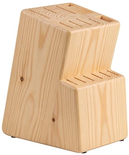 Porta Cuchillos Cocina Universal 15 Piezas. Soporte Cuchillos Cocina Hecho En Madera Maciza. Tacoma Sin Cuchillos Robusta. Sujeta Cuchillos Con Soporte Para Tijera. Taco Cuchillos Cocina Pino