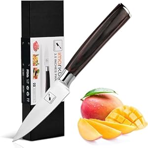 imarku Paring Knife – Paring Knives, 3.5 Inch Small Kitchen Knifes – Japanese SUS440A Stainless Steel Fruit Knife, Ergonomic Pakkawood Handle, Ultra Sharp Blade, Unique Gifts for Men and Women
