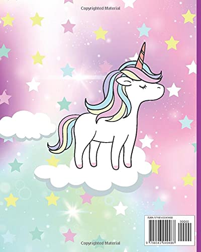 Unicorn and Rainbows Coloring & Activity Book: Coloring and Activity Book, Ages 3 and up, 100 Pages, 8x10 Inches image 3