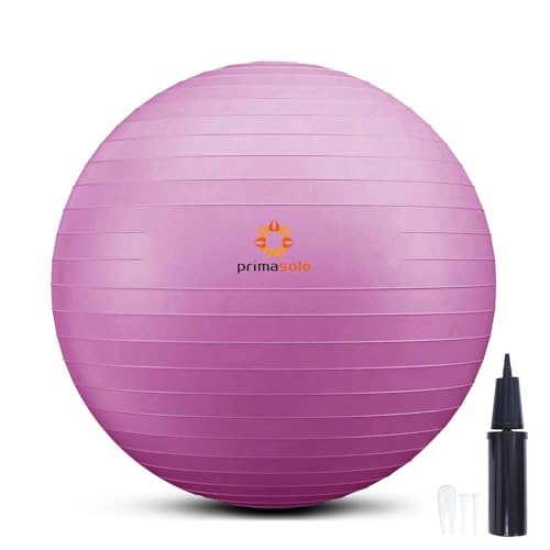 Ballon de stabilité 65cm primasole rose pour yoga et fitness