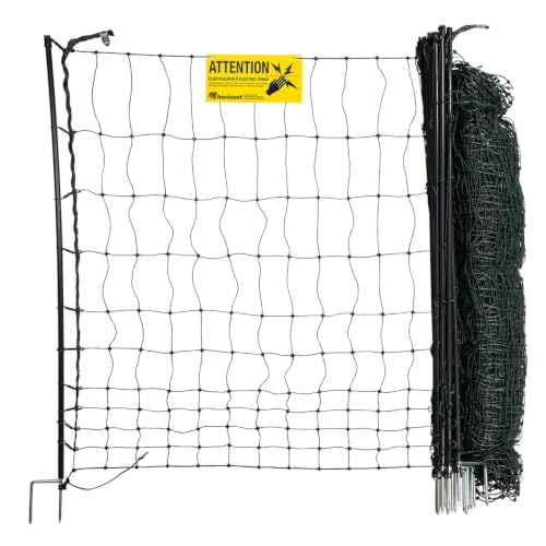 Horizont Geflügelnetz easyLine 50 m – Clôture mobile pour volailles de 105 cm de haut avec double pointe, électrifiable – idéal comme clôture pour poules, aire de promenade pour poules ou clôture
