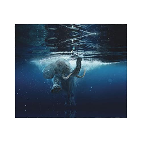 Couverture flanelle canapé lit voyage douce motif éléphant