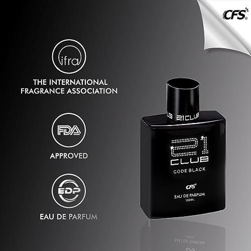 Image of CFS 21 Club Code Black Eau De Parfum Long Lasting EDP For Men and Women 100ml