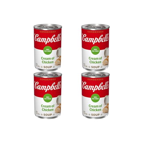 Image of Campbell's Condensed 98% Fat Free Cream of Chicken Soup, 10.5 Ounce Can (Pack of 4)