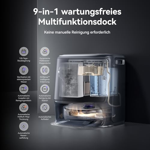 NARWAL Freo Z10 Ultra robotstofzuiger met 18.000Pa zuigkracht, driehoekige dweil, randreiniging, anti-klit en AI-sensoren - Afbeelding 4