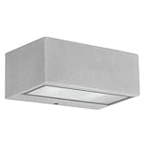 Serie THE ONE 2015 - Outdoor Leds C4 Nemesis - Lámpara de Pared para Exteriores con Cristal difusor, Color Gris