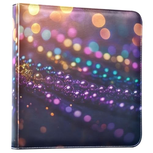 Álbum de fotos adhesivo DIY Scrapbook Álbum Carnaval Mardi Gras Encuadernador de 3 anillos Álbum de fotos 40 páginas 8x10 para recuerdos miniatura 1