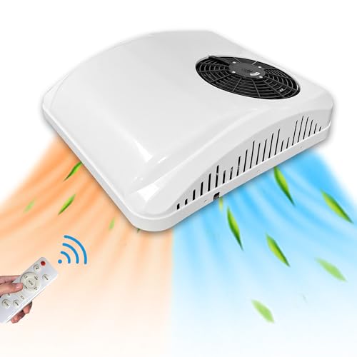 Aspligo 12V Rooftop RV Klimaanlage, 8800BTU 12 Volt elektrisches Parken Klimaanlage, passend für LKW, Wohnmobile, Anhänger, Traktoren,...
