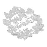 Pochoirs découpés pour couronne de noël : fabriqués en acier au carbone, confortables au toucher, ne se cassent pas facilement, .