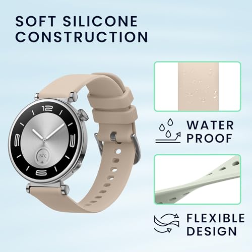 kwmobile 2X Sportarmband kompatibel mit Huawei Watch GT5 41mm / GT5 Pro 42mm / Watch GT4 41mm Armband - Fitnesstracker Band Set aus TPU Silikon