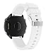 Produktbild Tonsee Armband Für Garmin Vivoactive 3,Mode Ersatzarmband aus massivem Silikon Milanese Magnet UhrBand Uhrenarmband Ersatzband (Weiß)