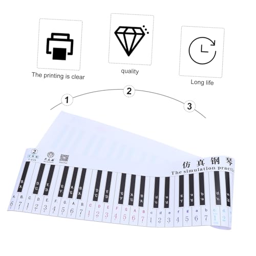TOYANDONA 1Pc 88 Piano Clavier Tableau Mural Pratique Carte Lettre Piano Autocollants 88 Touche Simulation Clavier Numérique Piano Lettre Autocollants Piano Clavier Papier Keyborad Piano - Les Beatles, Paul McCartney, John Lennon, RIngo Starr, George Harrison TOYANDONA 1Pc 88 Piano Clavier Tableau Mural Pratique Carte Lettre Piano Autocollants 88 Touche Simulation Clavier Numérique Piano Lettre Autocollants Piano Clavier Papier Keyborad Piano – Image 4