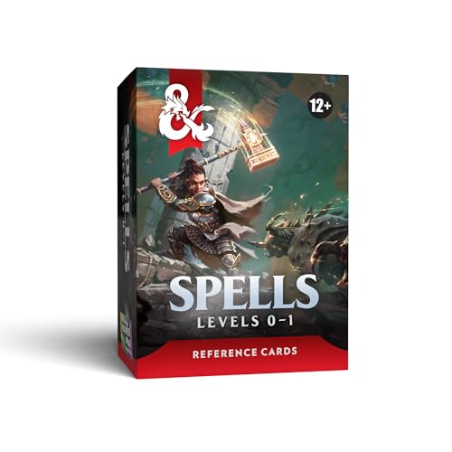 Dungeons & Dragons Reference Cards - Spells (Levels 0-1) | D&D Accessories (English Version)