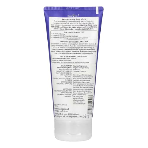 Weleda Aroma Essentials Relax Creamy Body Wash, Parabens Free, 6.8 Fluid Ounce (Pack of 1)