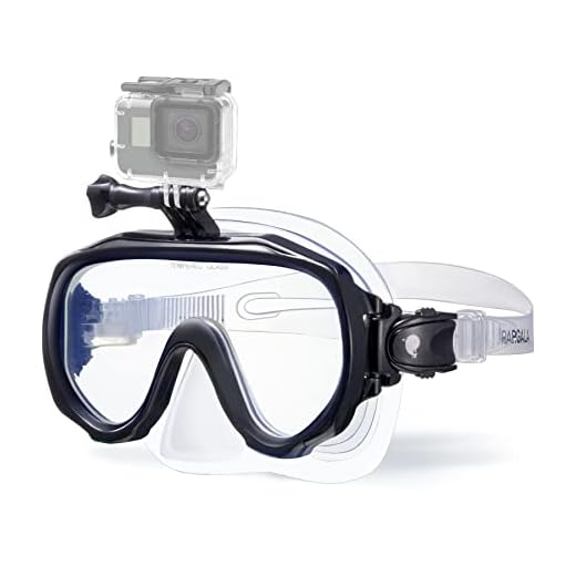 RABIGALA Gafas de buceo para adultos, para todas las cámaras GoPro, antivaho, gafas de buceo, gafas de buceo, gafas antifugas, máscara de buceo, para jóvenes, hombres y mujeres, color negro