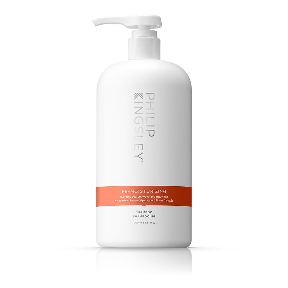 Philip Kingsley | Shampoo Levigante Reidratante | Per i tipi di capelli ricci, crespi, ondulati, secchi e ruvidi | Shampoo idratante che reidrata e leviga i capelli | 1000ml