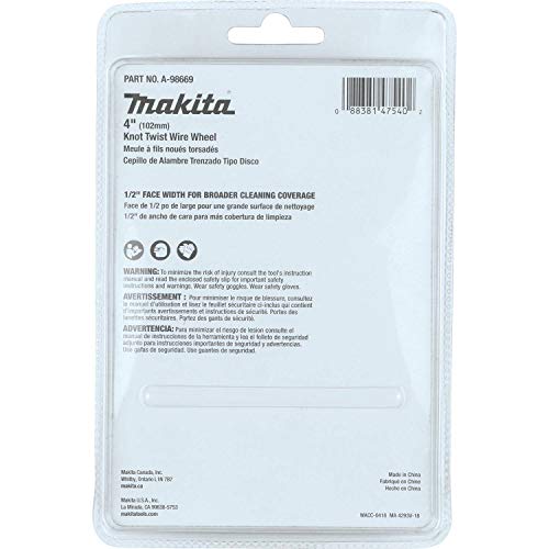Image of Makita A-98669 4 inch Knot Twist Wire Wheel, 5 /8 inch-11