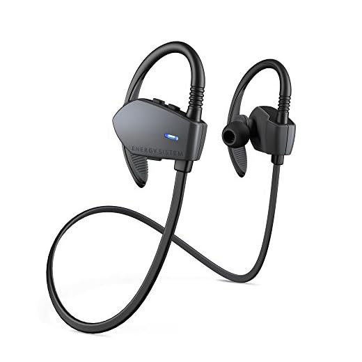 Energy Sistem Sport 1 - Auriculares Deportivos in-Ear (Sistema Secure-fit, Bluetooth, sin Cable) Gris