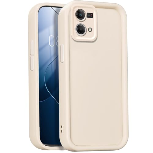 GOGME Funda para OPPO Reno 7 4G (Reno7 4G), Funda Protectora Completa de Silicona TPU Suave, Carcasa Antipolvo Prueba de Choques - Blanco