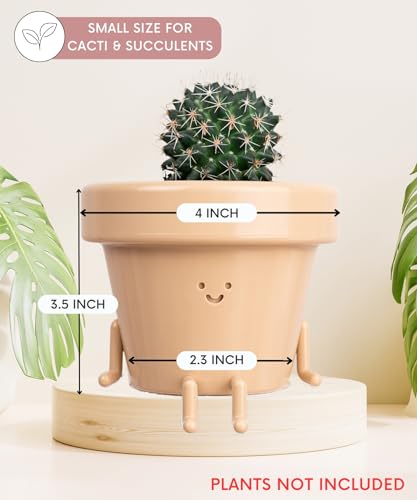 Original-Earthlings-Sitting-Pot-Cute-Plant-Pot-35-Inch-Plastic-Funny-Planter-with-Drainage-Unique-Cactus-Plant-Lover-Gift-Small-Succulent-Face-Flower-Pot-Fun-Teacher-Appreciation-Gift