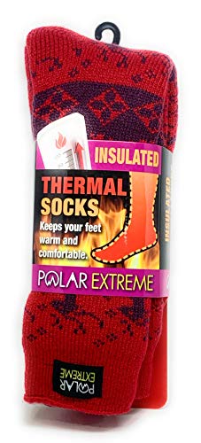 Womens Polar Extreme Moisture Wicking Insulated Thermal Socks in 13 Great Styles 2 Pack