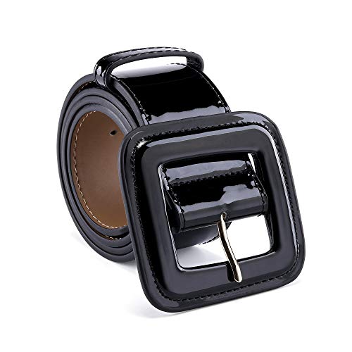 Ayliss Women's Patent Leather Belt Fashion Vintage Retro Cinch Corset Waistband Wide High Waist Belts For Jeans Dress3