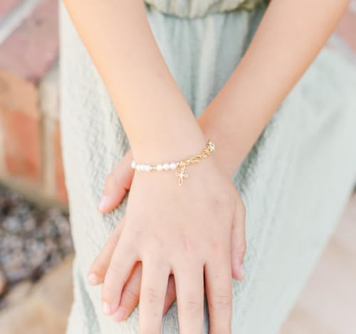 Image of Cherished Moments Bracelet or Necklace Cross, 14K Gold-Plated