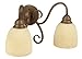 Craftmade 15515PR2 Vanity Light with Scavo Glass Shades, Peruvian Bronze Finish