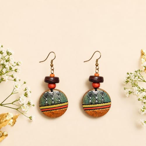 Image of Handcrafted Bohemian & Tribal Earrings for Women - Ethnic Brass, Floral & Festival-Inspired Statement Designs in Drop, Dangle, Hoop & Stud Styles