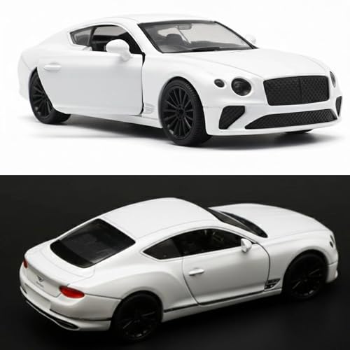 Image of SHAKTISM Die-Cast Metal Car Toy -1:36 Scale, Opening Doors, Pull Back Function, Collectible Toy, Racing Car for Kids Birthday Gift for Boys Girls (White Bentley Diecast)