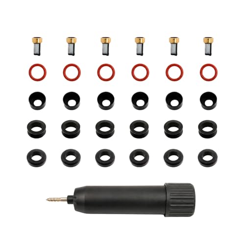 AUTO OCCASION Fuel Injector Seal Kit O-Ring Compatible with Toyota Mr2 Spyder Corolla Celica Matrix Pontiac Vibe Chevrolet Prizm 1.8L Fuel Injector Repair Kit Replace 23209-0D040 4 Pack