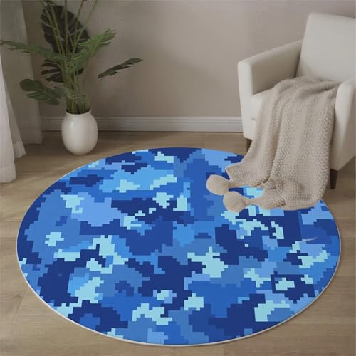 JEDTAKCT Alfombra Redonda Estampado Camuflaje