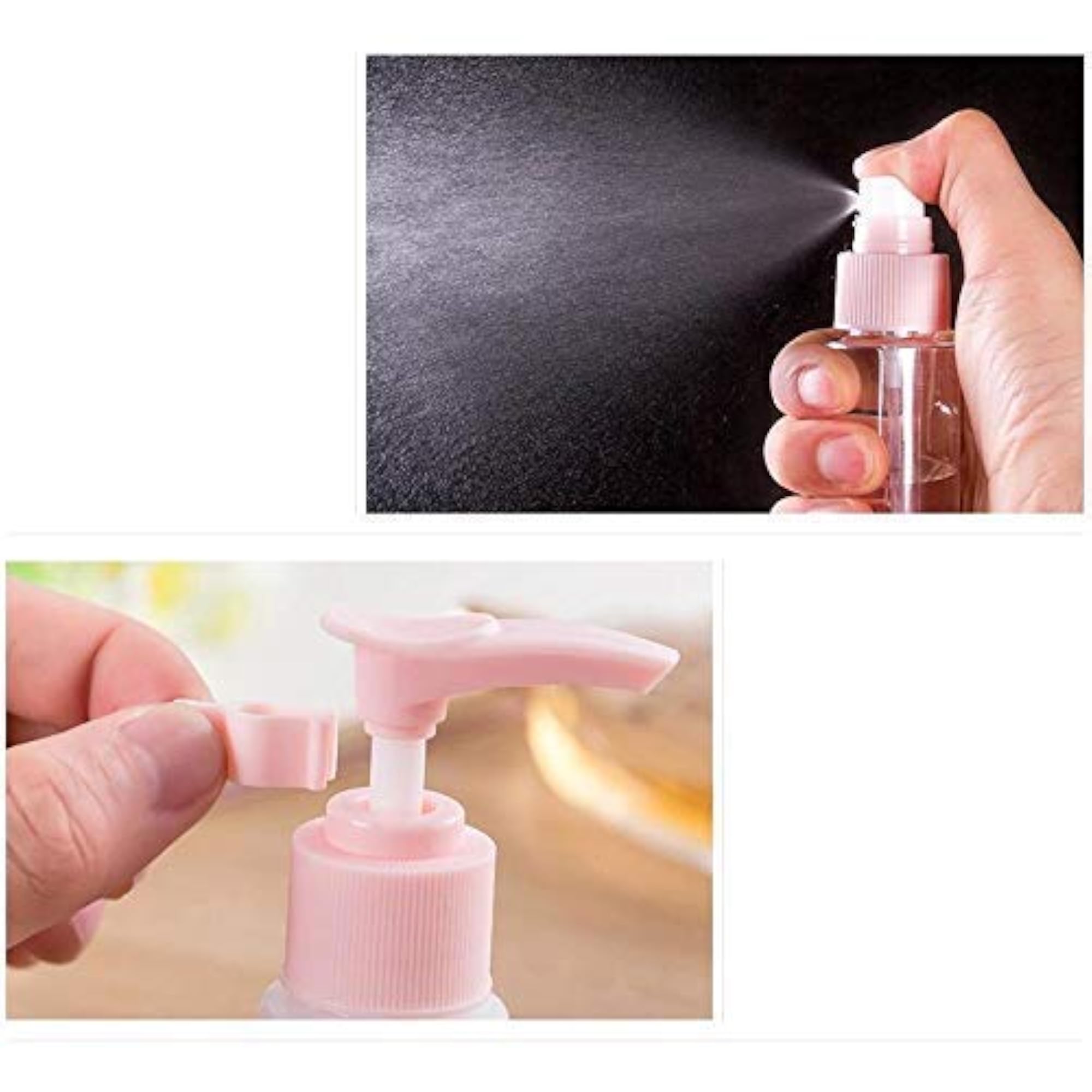 Cosmetic Toiletries Travel Pouch Refillable Spray Bottles Kit