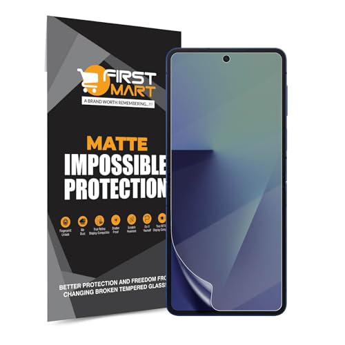 Image of FIRST MART Matte Screen Protector for Samsung Galaxy Z Flip 7 - TPU Anti-Glare Protection, Fingerprint Working, Bubble-Free, Edge to Edge Coverage [ 1 Pack]